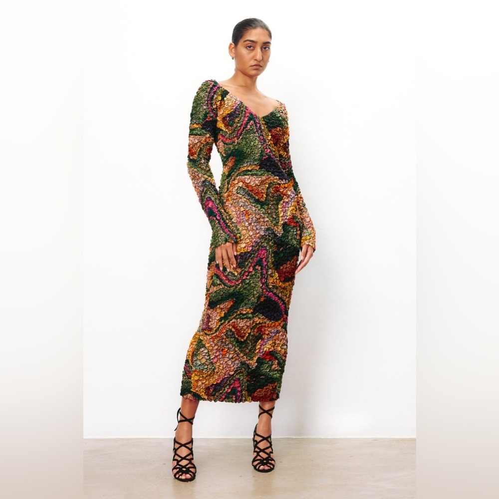 Mara Hoffman Vibrant Multicolor Midi Dress